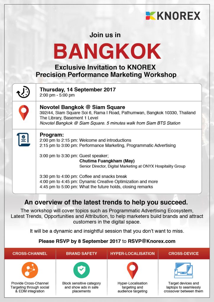 KNOREX Workshop in Bangkok – Join Us 1 KNOREX Workshop in Bangkok – Join Us 1