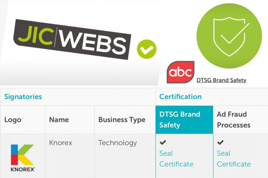 DTSG / JICWEBS Brand Safety Certification
