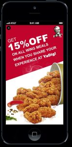 KFC ad on mobile