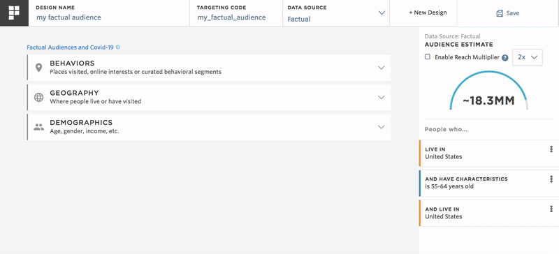 Location-Based Advertising and Proximity Targeting 7 Factual Audience Support UI
